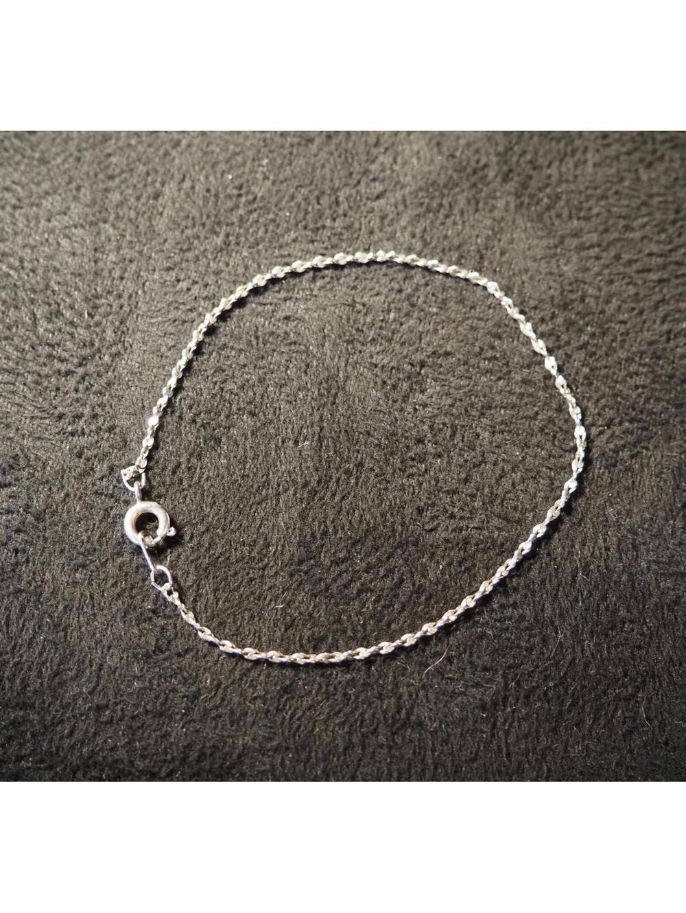 Dainty Silver-Tone Twisted Rope Chain Bracelet